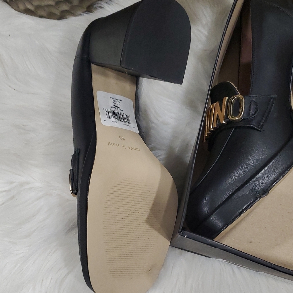 Y2k Valentino Rosalinda  Black Platform Slipon with Gold Logo - Picture 14 of 16
